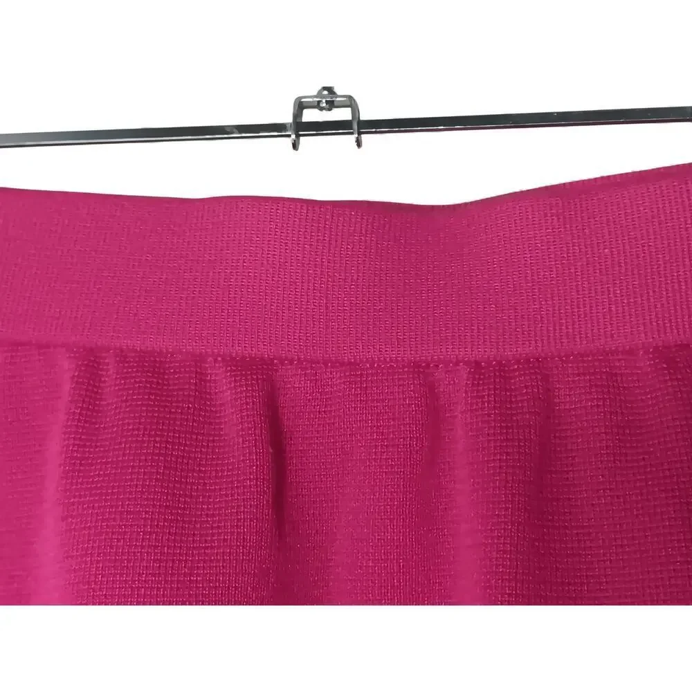 Authentic Yves Saint Laurent Pink Pleated Wool Blend Skirt Lined SZ 4-6